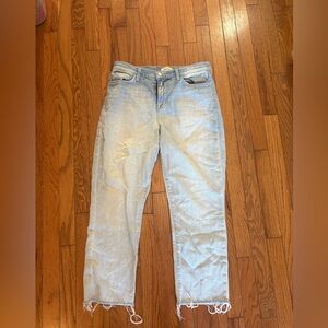 L'AGENCE Light Wash Sada Cropped Straight Jeans